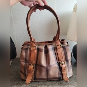 Burberry brown smoke Northfield tote bag